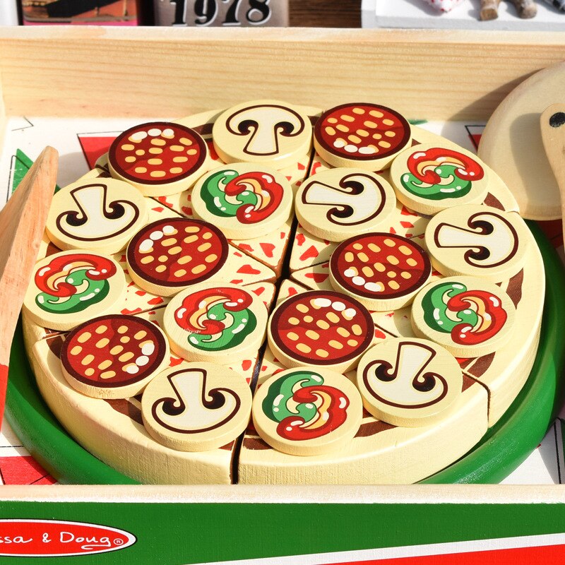 Wooden Pretend Play Pizza Set for Kids by HitMyNeed