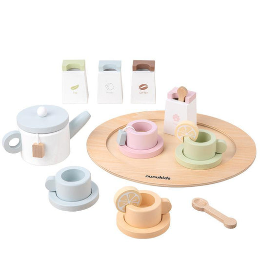 Wooden Pretend Play Tea Set for Kids by HitMyNeed