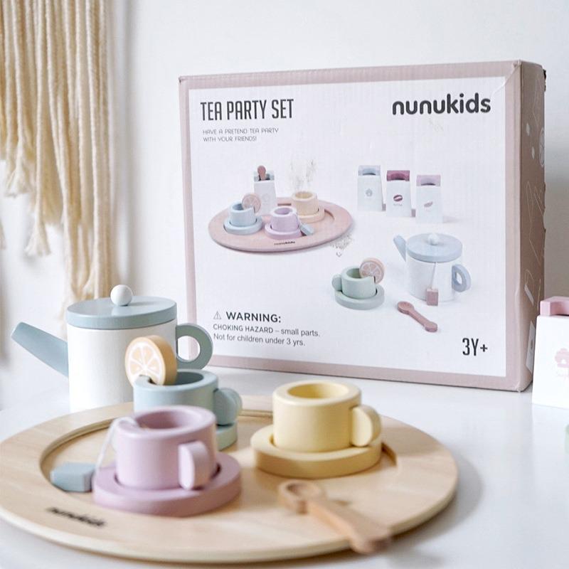 Wooden Pretend Play Tea Set for Kids by HitMyNeed