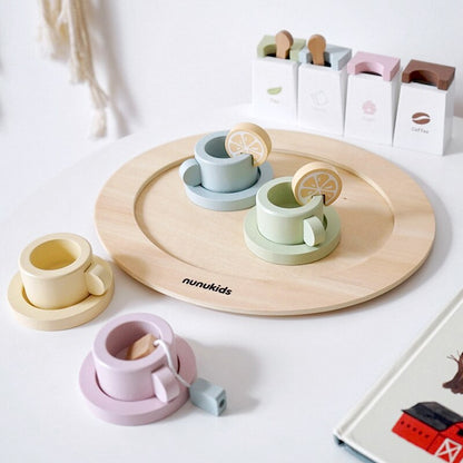 Wooden Pretend Play Tea Set for Kids by HitMyNeed
