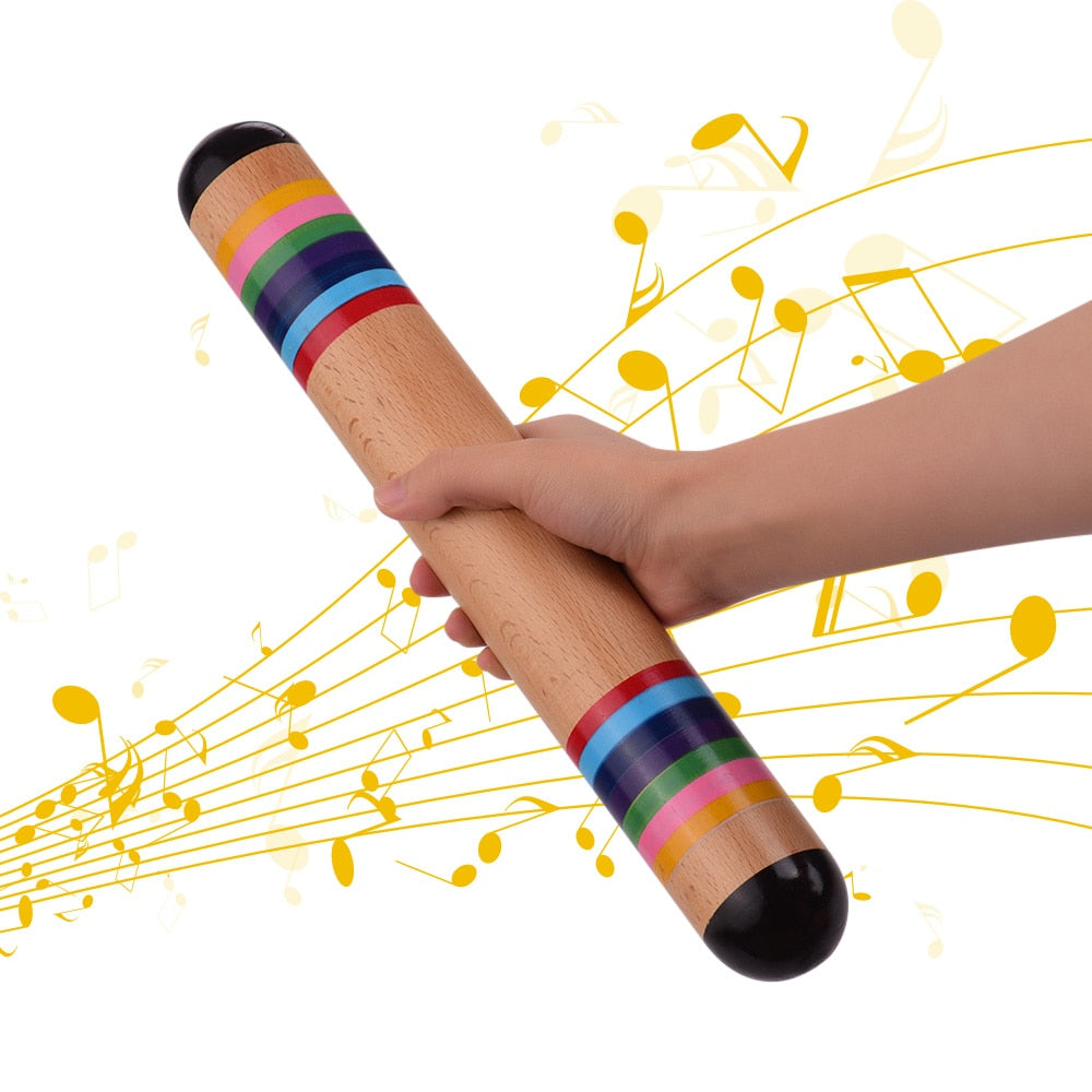 Wooden Rainmaker Instrument, 35 cm Beech Wood by HitMyNeed