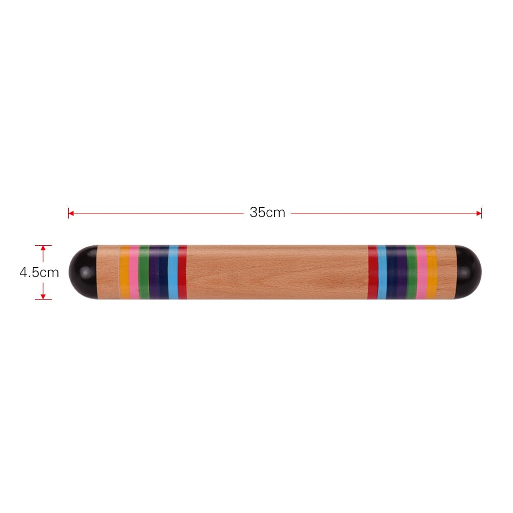 Wooden Rainmaker Instrument, 35 cm Beech Wood by HitMyNeed