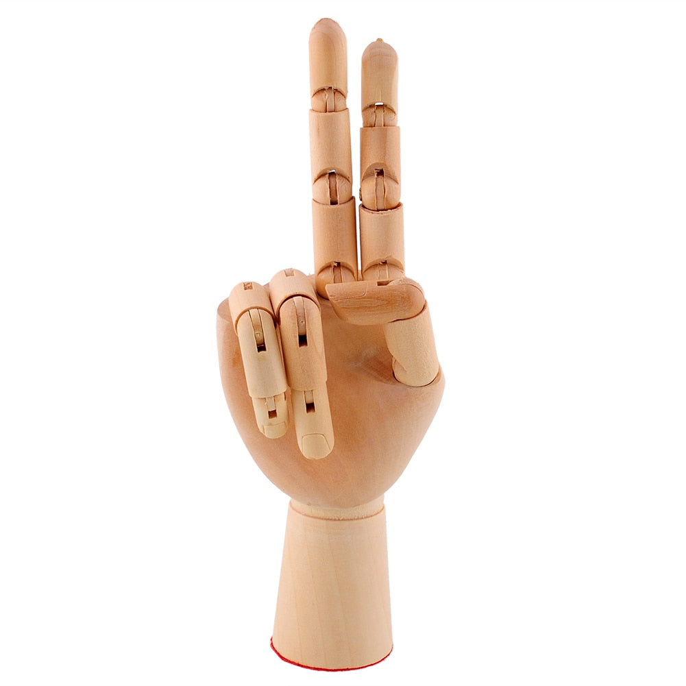 Wooden Right Hand Articulated Drawing Model by HitMyNeed