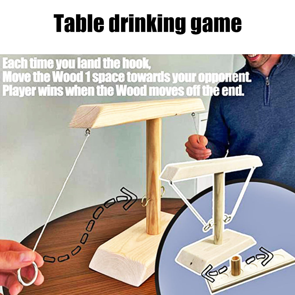 Wooden Ring Toss Hook Game for Parties and Home by HitMyNeed