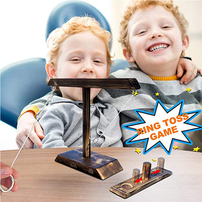 Wooden Ring Toss Hook Game for Parties and Home by HitMyNeed