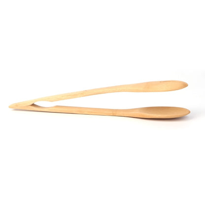 Wooden Salad Tongs 30cm - Kitchen Serving Utensil by HitMyNeed