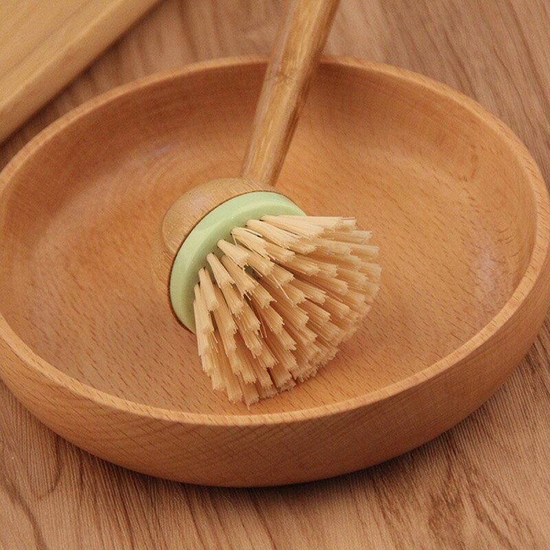 Wooden Scrub Brush with Long Handle by HitMyNeed