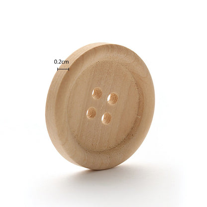 Wooden Sewing Buttons Assorted Set (50 Pieces) by HitMyNeed
