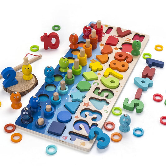 Wooden Shape Sorter Educational Activity Board by HitMyNeed