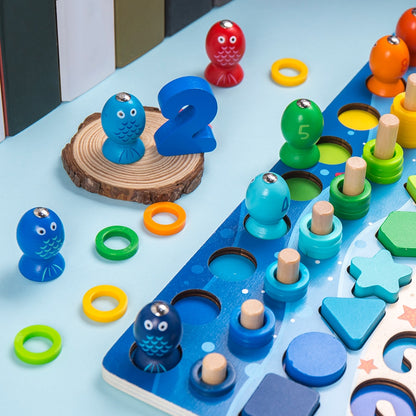 Wooden Shape Sorter Educational Activity Board by HitMyNeed