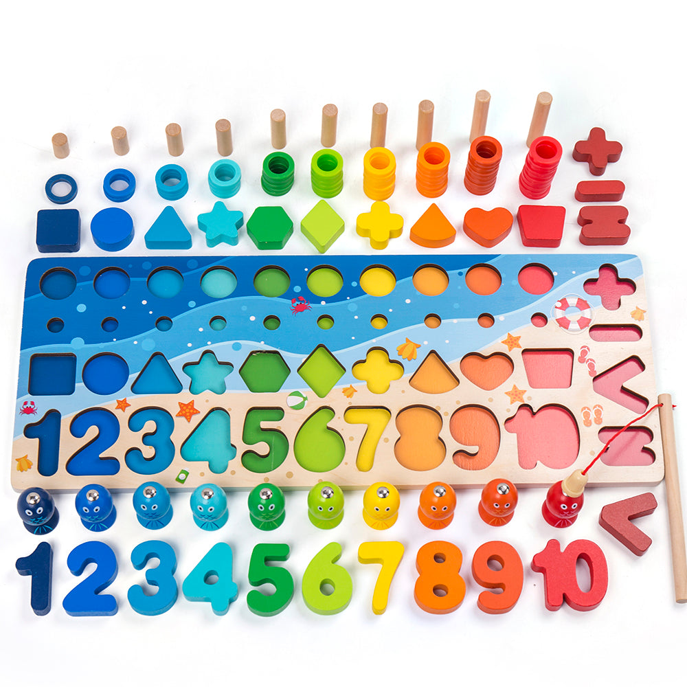 Wooden Shape Sorter Educational Activity Board by HitMyNeed