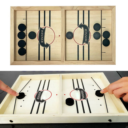 Wooden Sling Hockey Board Game for Two Players by HitMyNeed