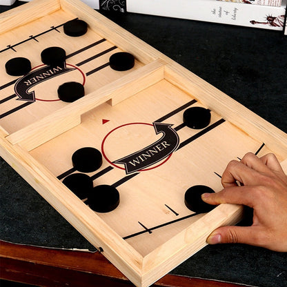 Wooden Sling Hockey Board Game for Two Players by HitMyNeed