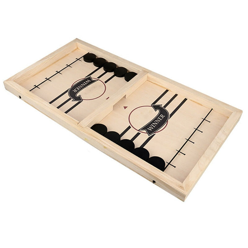 Wooden Sling Hockey Board Game for Two Players by HitMyNeed