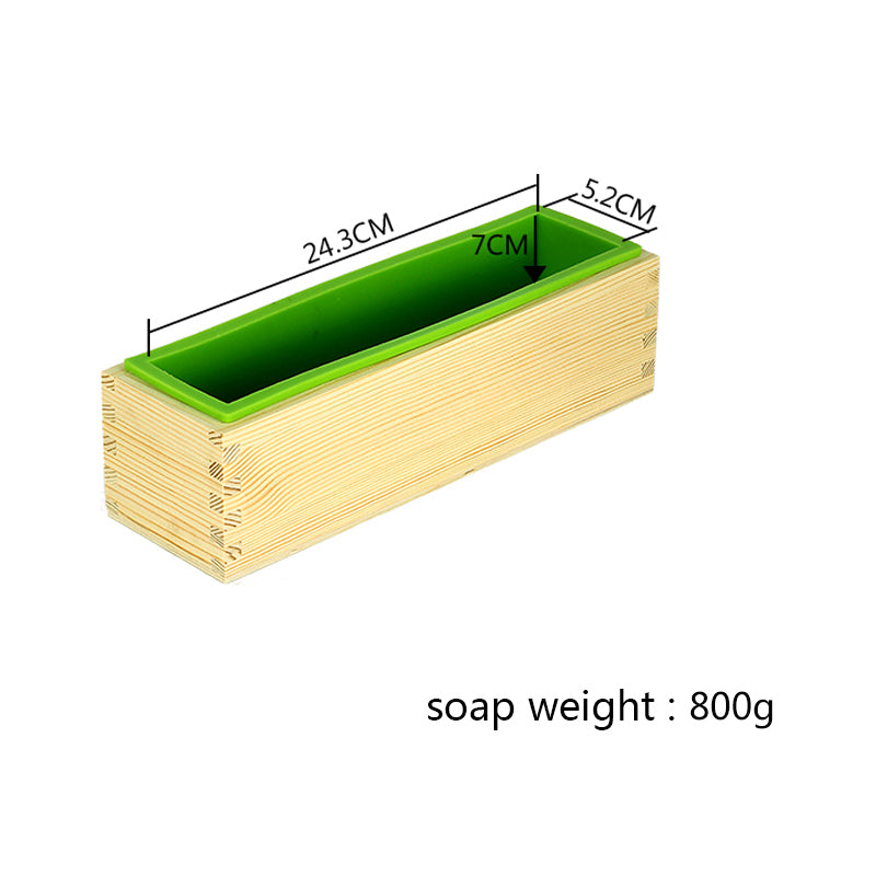 Wooden Soap Mold with Removable Silicone Liner by HitMyNeed