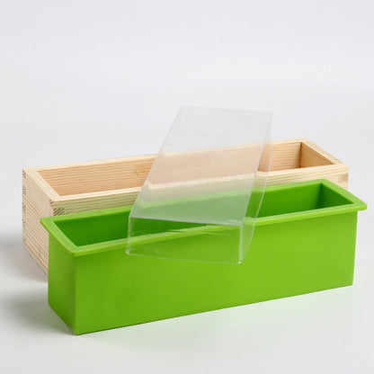 Wooden Soap Mold with Removable Silicone Liner by HitMyNeed