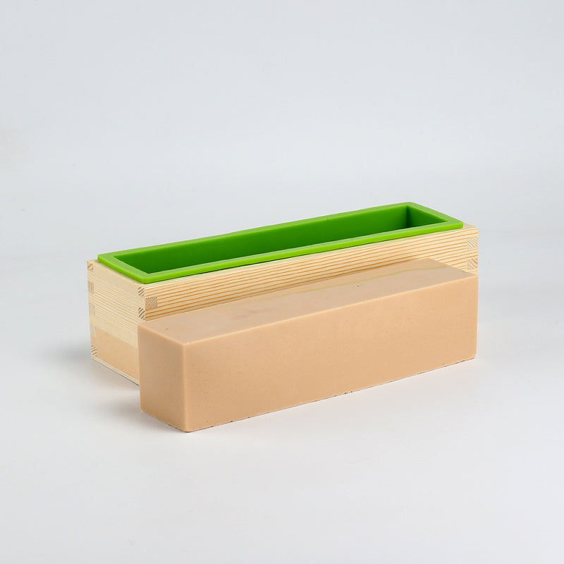 Wooden Soap Mold with Removable Silicone Liner by HitMyNeed