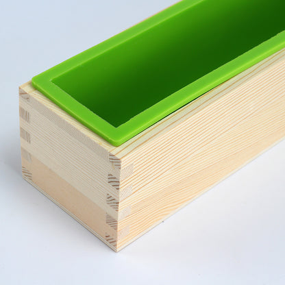 Wooden Soap Mold with Removable Silicone Liner by HitMyNeed
