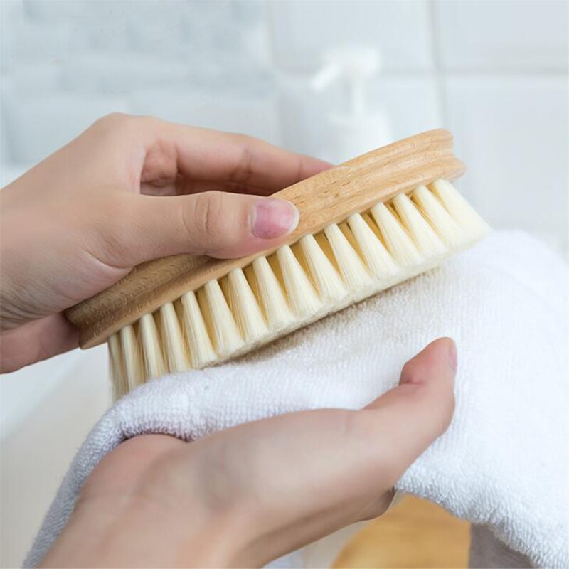 Wooden Soft Bristle Clothes Washing Brush by HitMyNeed