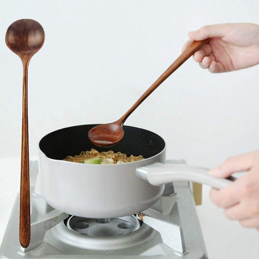 Wooden Soup Spoon with Long Handle 28cm by HitMyNeed