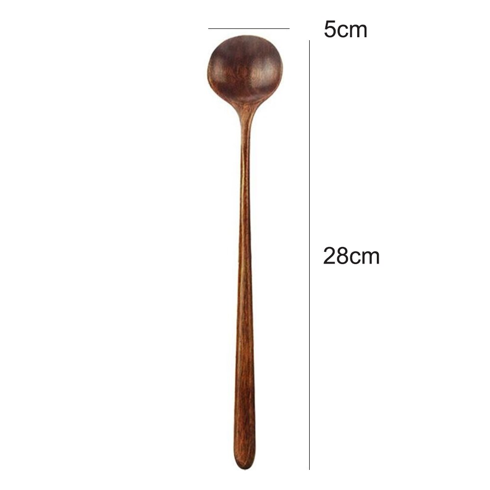 Wooden Soup Spoon with Long Handle 28cm by HitMyNeed