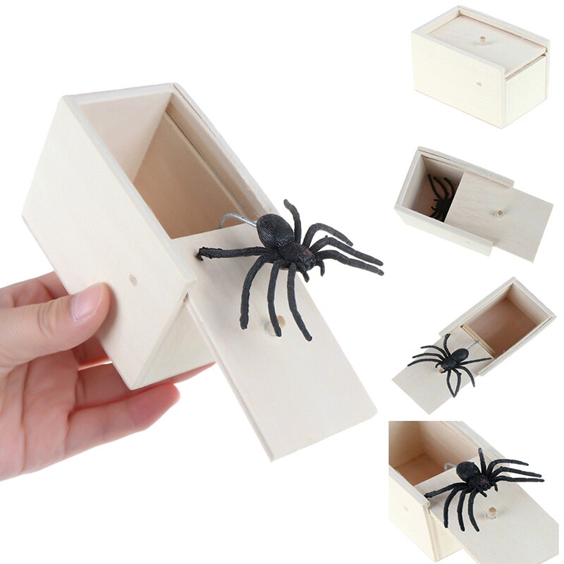 Wooden Spider Prank Box Gag Toy by HitMyNeed