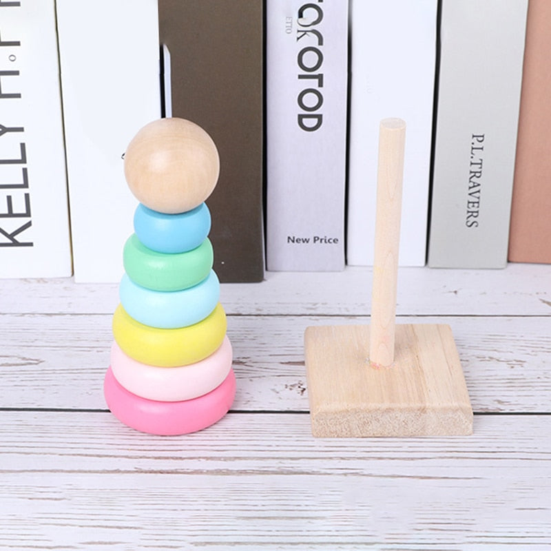Wooden Stacking Rings Toy for Toddlers by HitMyNeed