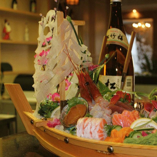 Wooden Sushi Boat Serving Platter 50cm by HitMyNeed