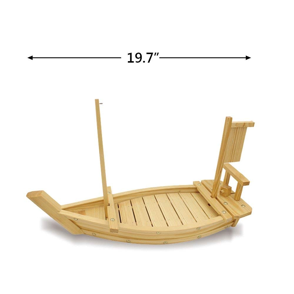 Wooden Sushi Boat Serving Platter 50cm by HitMyNeed