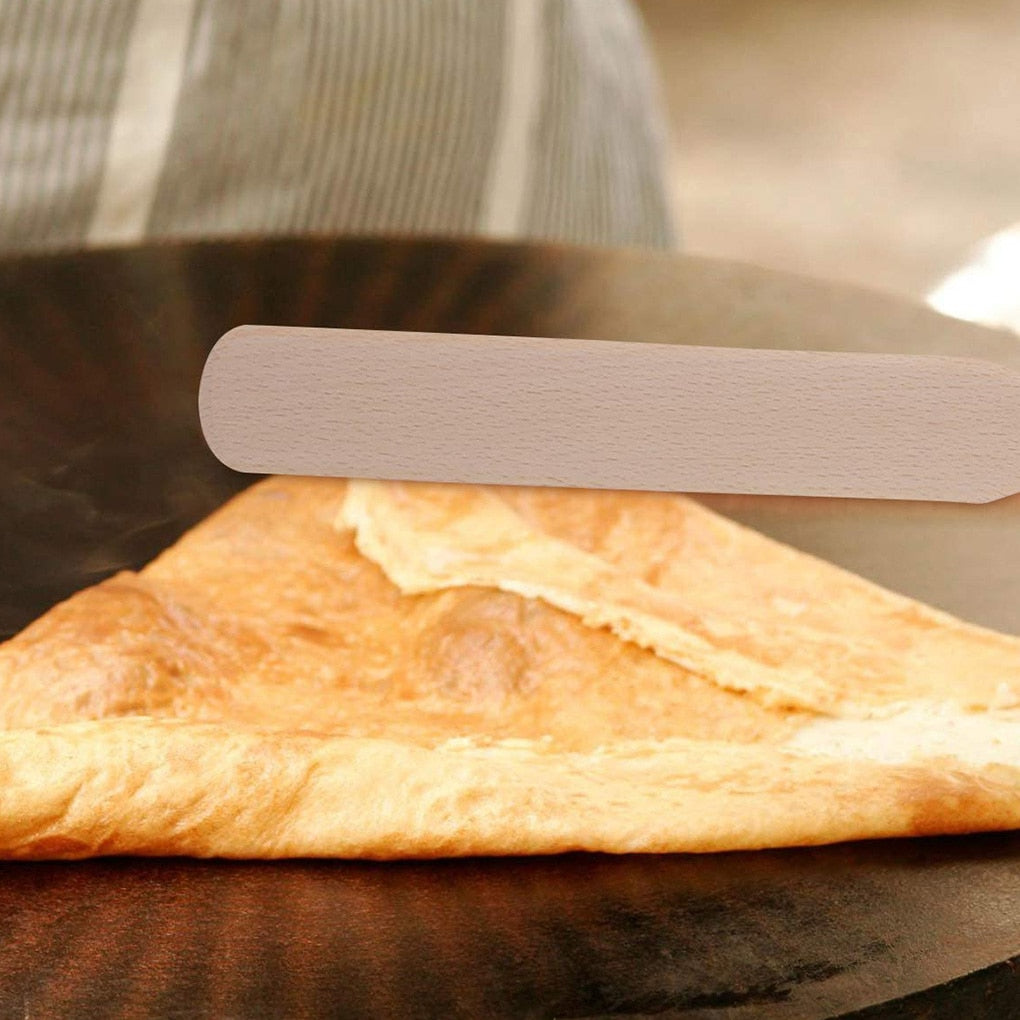 Wooden T-Shaped Crepe Spreaders & Spatula Set (4 pcs) by HitMyNeed