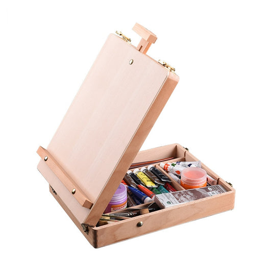 Wooden Tabletop Easel with Storage Compartments by HitMyNeed