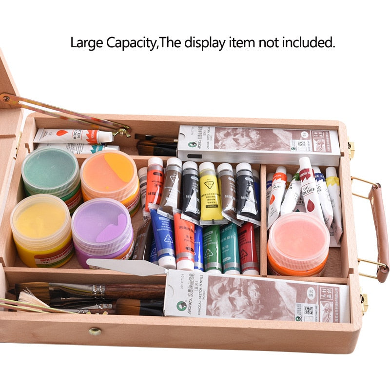 Wooden Tabletop Easel with Storage Compartments by HitMyNeed