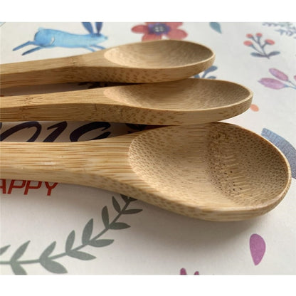 Wooden Teaspoons Set of 5 - Natural Bamboo 12.8cm by HitMyNeed