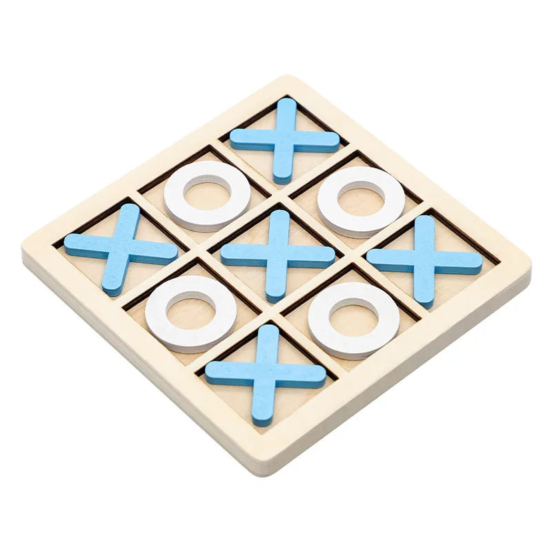 Wooden Tic Tac Toe Montessori Game for Kids by HitMyNeed
