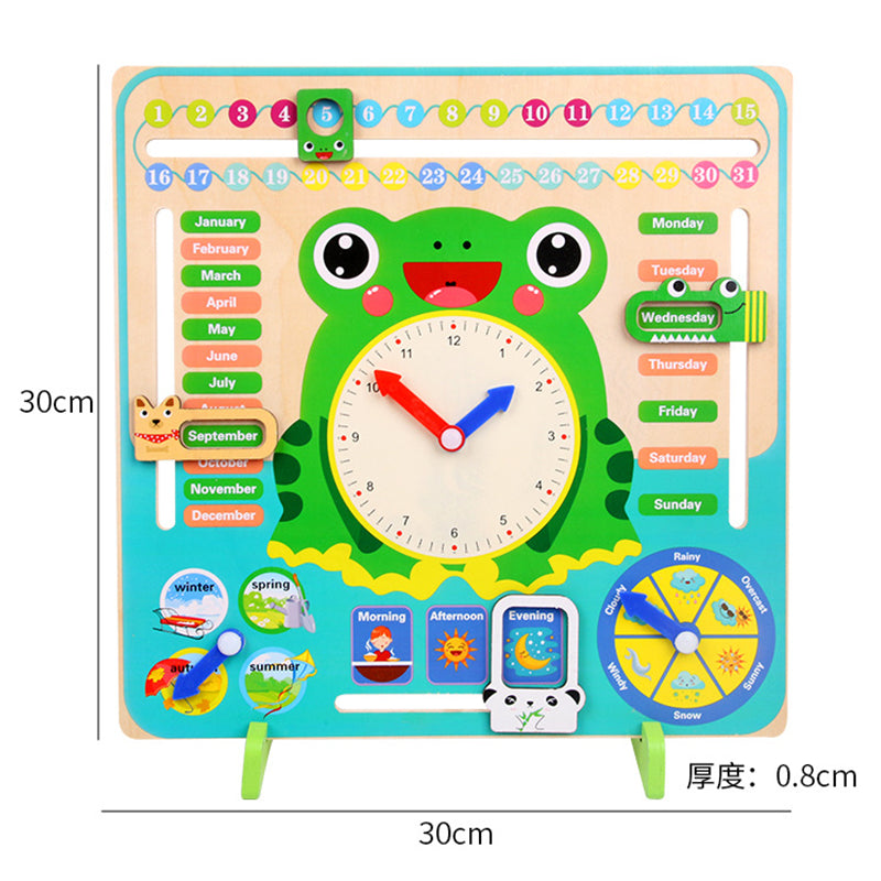 Wooden Toy Clock Calendar & Weather Learning Board by HitMyNeed