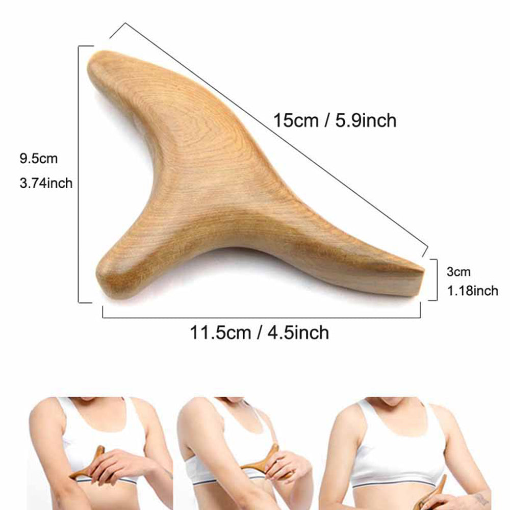 Wooden Trigger Point Gua Sha Massage Tool style-b by HitMyNeed