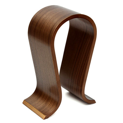 Wooden U-Shaped Headset Stand with Anti-Slip Base by HitMyNeed