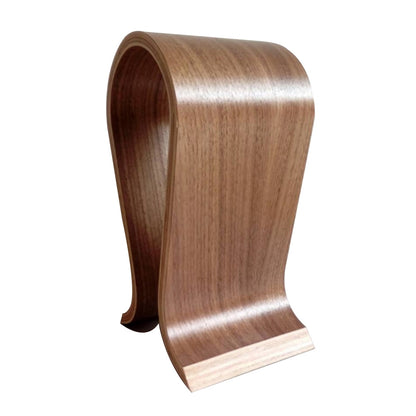 Wooden U-Shaped Headset Stand with Anti-Slip Base by HitMyNeed