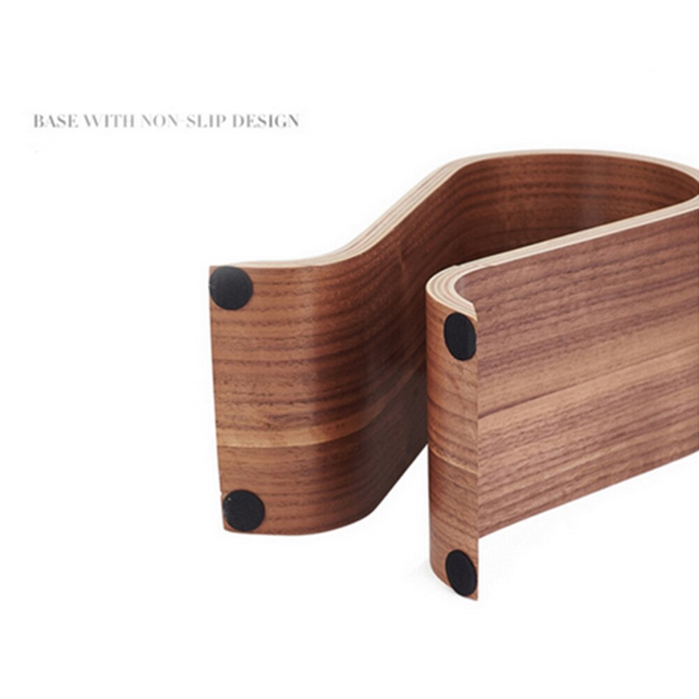 Wooden U-Shaped Headset Stand with Anti-Slip Base by HitMyNeed