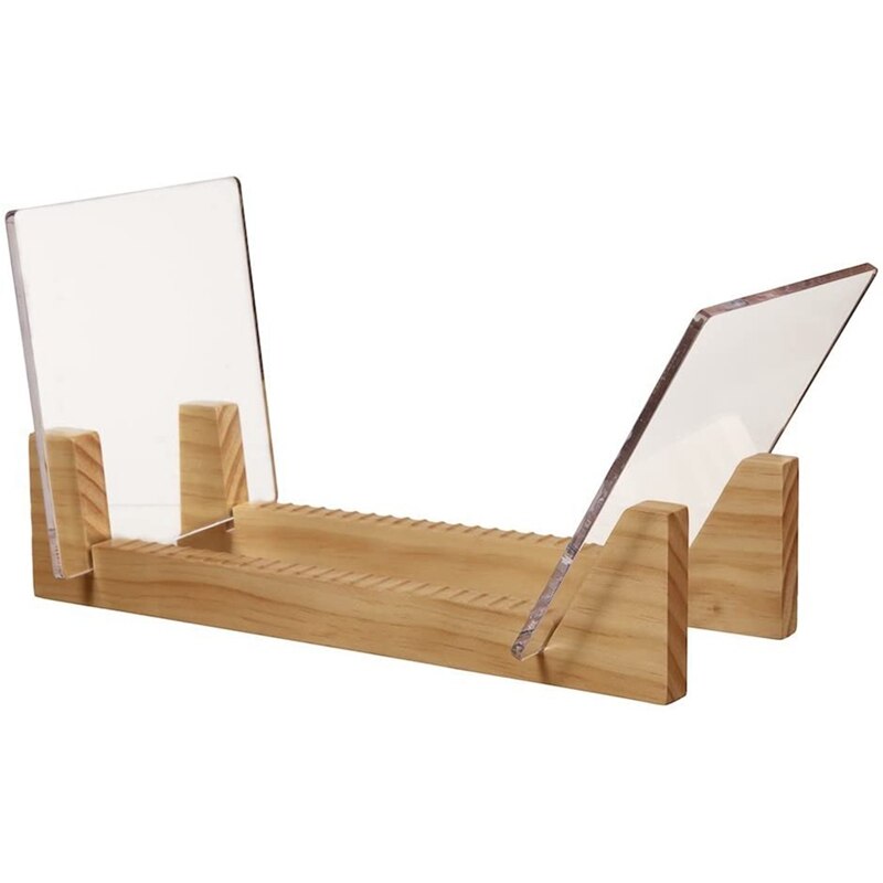 Wooden Vinyl Record Holder with Clear Acrylic Ends by HitMyNeed