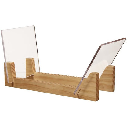 Wooden Vinyl Record Holder with Clear Acrylic Ends by HitMyNeed