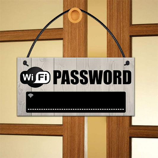 Wooden WiFi Password Sign with Chalkboard by HitMyNeed