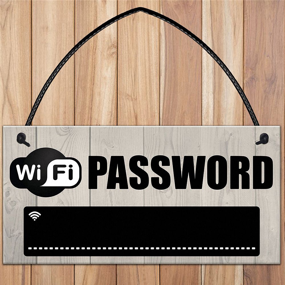 Wooden WiFi Password Sign with Chalkboard by HitMyNeed