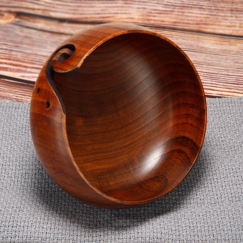 Wooden Yarn Holder Bowl for Tangle-Free Knitting by HitMyNeed