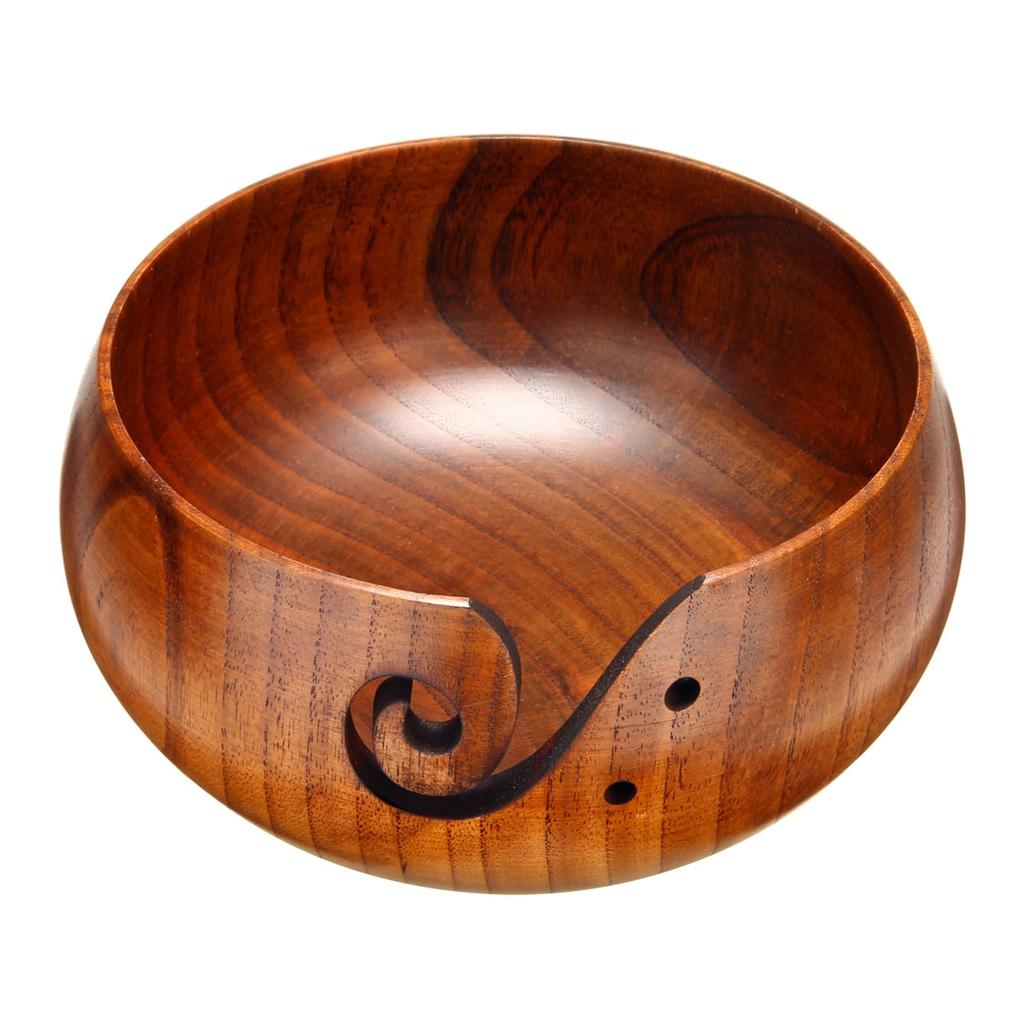 Wooden Yarn Holder Bowl for Tangle-Free Knitting by HitMyNeed