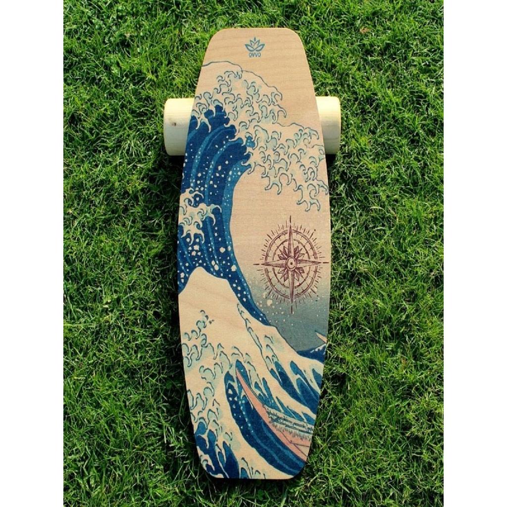 Wooden Yoga Balance Board with Roller by HitMyNeed