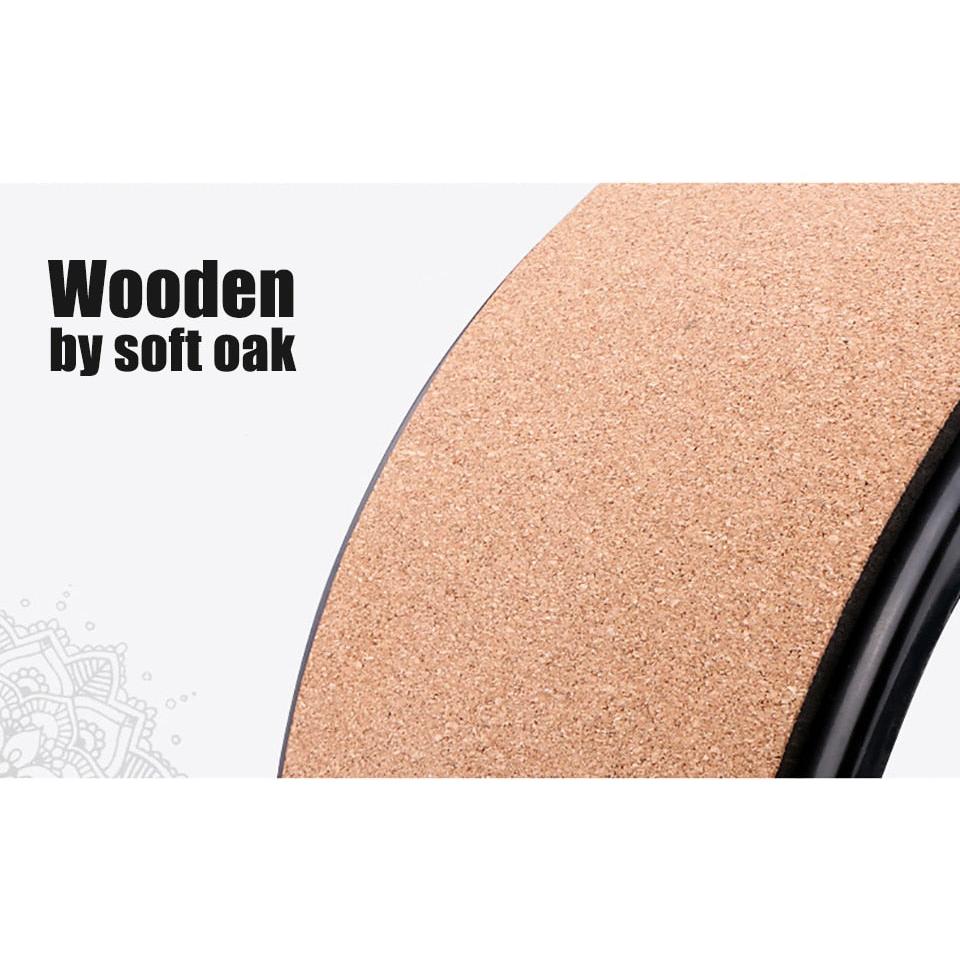 Wooden Yoga Wheel for Backbends & Stretching by HitMyNeed