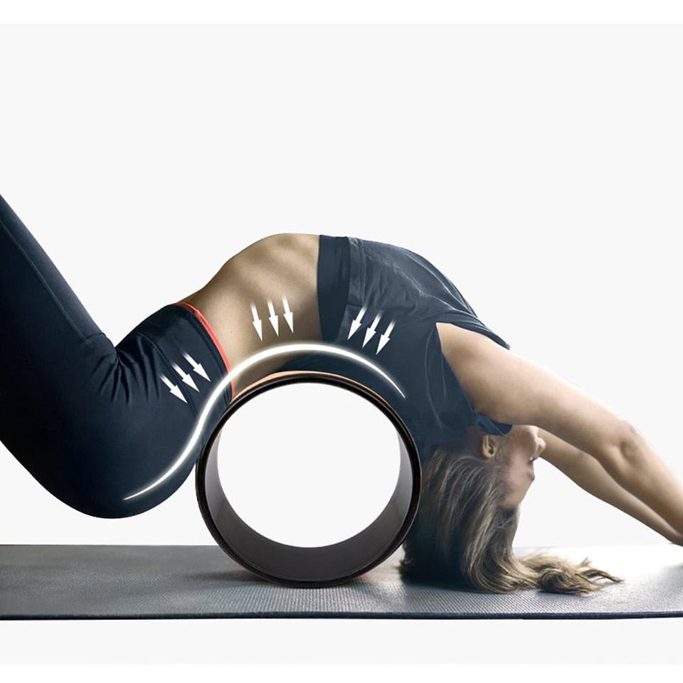 Wooden Yoga Wheel for Backbends & Stretching by HitMyNeed