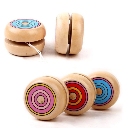 Wooden Yoyo Classic Spin Toy for Kids and Adults by HitMyNeed