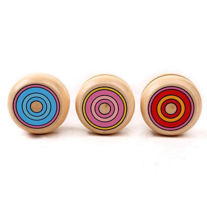 Wooden Yoyo Classic Spin Toy for Kids and Adults by HitMyNeed